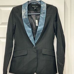 Elizabeth and James Blazer with Metallic Leather Collar